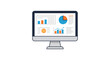 © dinirahmawati - monitor displaying business analytics providing insights for data-driven decisions perfect for presentations and marketing materials showcasing growth