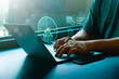 © Sutthiphong - Time management and productivity concept with person typing on laptop surrounded by digital clock, calendar, checklist, workflow icons, symbolizing task scheduling, efficiency, effective organization