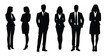 © Jenka - dynamic silhouettes of business people in various versatile