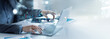 © ipopba - Global business and Digital technology, AI, Business development of networking, data analysis and exchange, Customer service, Teamwork,  Strategy and business growth, Technology and social network.