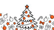 © kiran - A christmas themed doodle featuring a christmas tree with ornaments and other christmas related icons