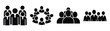 © Shilpy - Set of vector group management icon. Business silhouette icons