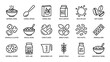 ©  MVectors - Oatmeal icon set outline style for web design user interface and print