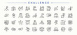 © Rubbble - Challenge icon. Perfect for logos and infographic. Editable stroke. Vector collection. Exam icon set in linear style. Includes thin line symbols performance, target, achievement, strategy and more.
