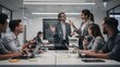 © Mikkeli - Business team discussing project ideas in modern office setting
