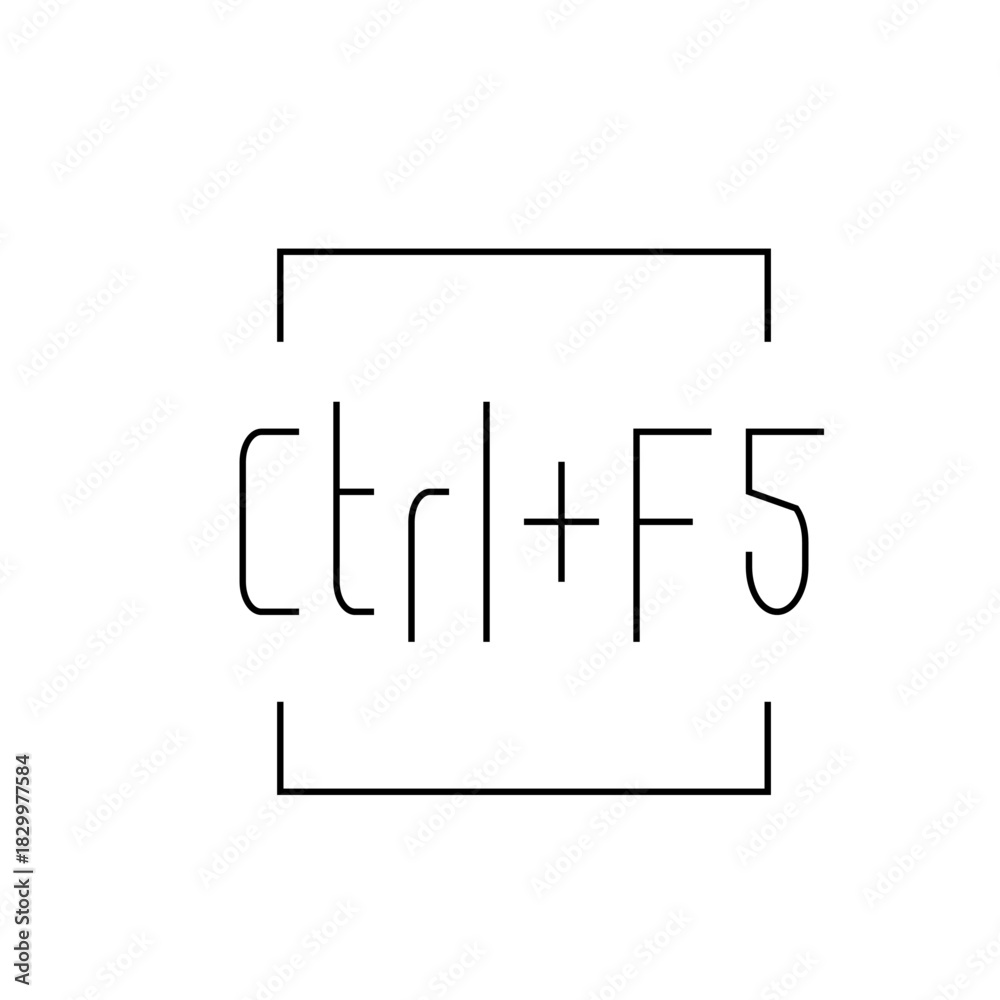 Control Plus F Illustration of the ctrl plus f five keyboard shortcut symbol with a ...
