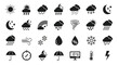 © Muddasar - Set of weather icons collection of different weather conditions in line art style vector illustration and forecast symbols