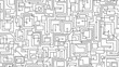 © tajul - Abstract Circuit Board Design with Interconnected Elements.