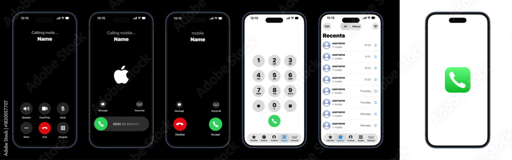 Call interface preview on iPhone 17 Pro Max showing incoming screen ...