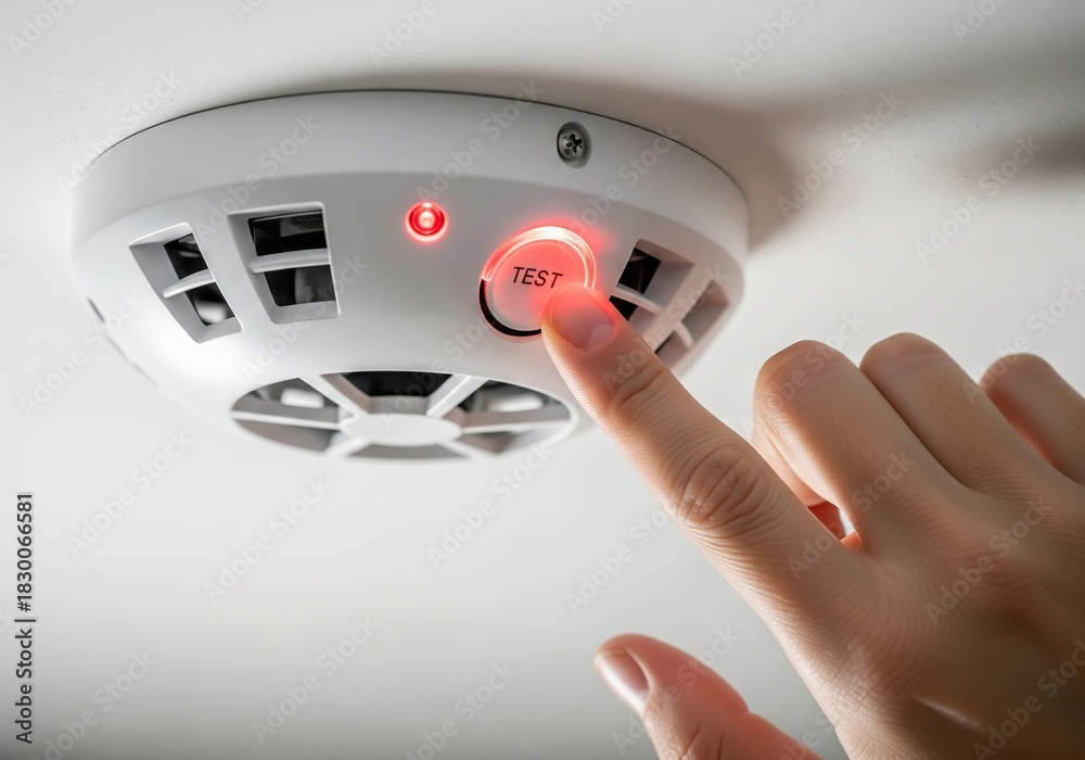 Smoke Detector Test Button Wallpaper 8k