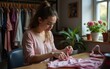 © Robert - Anonymous Woman Sewing Clothes. High quality