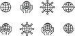 © Ruth - Global Network and Technology Line Icon Set,Fiber Optic Cable,Satellite and Microchip Outline Icons,High-Tech Circuit, Fiber Cable and Global Web Line Art Collection,Tech Innovation, Circuit Board,Ai
