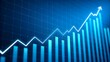 © sunny - Financial growth chart with rising arrow and blue bar graph