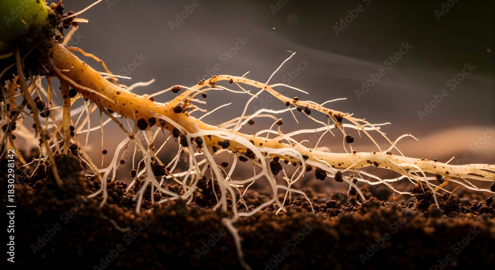 Braching Roots Lateral Root Branching with Fine Root Hairs in Healthy Soil ...