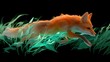 © TGIF - Agile Fox Running Through Lush Green Grass in Ethereal Scene