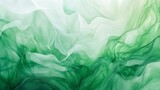 Ethereal gradient of emerald and jade tones flowing like liquid silk, organic patterns resembling fresh crushed herbs, translucent layers creating depth, aromatic visual texture suggesting mint and