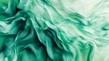 Ethereal gradient of emerald and jade tones flowing like liquid silk, organic patterns resembling fresh crushed herbs, translucent layers creating depth, aromatic visual texture suggesting mint and