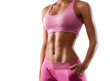 © Ruby - Fit Woman Torso Pink Sportswear isolated on a transparent background