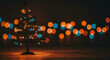 © MD - Festive Christmas Tree with Bokeh Lights: A gracefully illuminated Christmas tree stands proudly against a backdrop of vibrant, blurred bokeh lights, casting a warm.