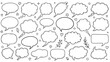 © Ashok - Hand drawn speech bubbles collection with doodle elements for communication and design
