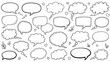 © Ashok - Hand drawn speech bubbles collection for communication and design elements