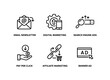 © Mehedi - Email Newsletter Digital Marketing Search Engine Ads Pay Per Click Affiliate Marketing Minimal Bold Line Icon Set