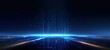 © koosy - Futuristic Blue Light Path on Dark Cosmic Background, Suited for sci-fi project visuals, tech presentation slides, digital product backgrounds, or futuristic design and gaming-related content.