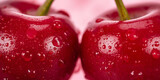 Glossy Red Cherries Macro