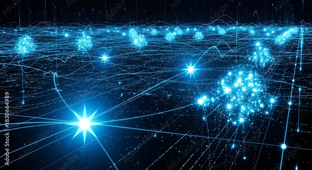 Digital Matrix: An abstract representation of a complex, interconnected ...