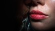 © Pinklife - An intimate close-up showing two pairs of lips softly kissing, emphasizing textures and emotion, capturing the warmth and sensuality of a deep romantic connection between lovers.