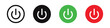 © drawing lines - On off power button icons set. Power on off or switch electric current, power button.