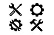 © Антон Сальников - Essential tools and mechanical symbols for repair, maintenance, and technical service