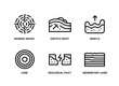 © MAHMUDA  - Seismic Waves Earth Crust Mantle Core Geological Fault Sedimentary Layer Minimal Bold Line Icon Set