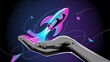 © Aatika - Startup rocket launching from hand, innovation and business growth illustration
