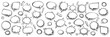 © 32 pixels - Collection of empty comic speech bubbles with halftone shadows. Hand drawn retro cartoon stickers. Pop art style. Vector illustration