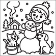 © Rahul - Cozy girls with bold black and white coloring pages