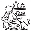 © Rahul - Cozy girls with bold black and white coloring pages