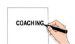 © Hafiz - Hand Writing 'COACHING' on White Paper with Black Marker
