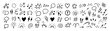 © Ira - Doodle emotion cartoon expressive elements icon set colorful hand drawn symbols on transparent background