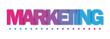 © Web Buttons Inc - MARKETING colorful typography banner on transparent background
