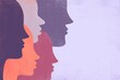 © Volha Kaliaha/Stocksy - Male and Female Face Silhouettes — Gender Equality and Diversity