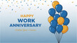 © Stock Image Paradise - Work Anniversary Celebration with Balloons and Confetti