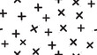 © Mr. Stocker - Hand drawn black plus and cross signs create a minimalist seamless pattern with a rough brush stroke texture, forming a simple and modern abstract geometric design
