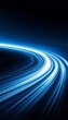 © Ilja - Dynamic, Curving, Glowing Lines on Dark Backdrop, Representing Speed and Modern Technology Vibe