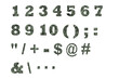 © Nm - 文字 3 数字 緑石のテクスチャー