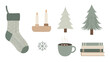 © Rumput - Cozy Christmas Winter Icon Vector Set Festive Decor, Seasonal Elements Collection