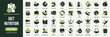 © stas111 - Diet and nutrition fill icon collection. Includes healthy food, fruits, vegetables, fitness, and balanced eating icons. Created in colored style with green palette