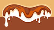 © SSCP DESIGN - Abstract background of dripping chocolate and cream layers in warm colors