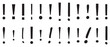 © Pulak - Exclamation marks icon set. Exclamation icon set all text. Alert, Danger and Warning Icon Set. Black linear exclamation marks. Vector illustration.