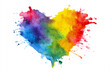 © Tohamina - vibrant watercolor heart splash